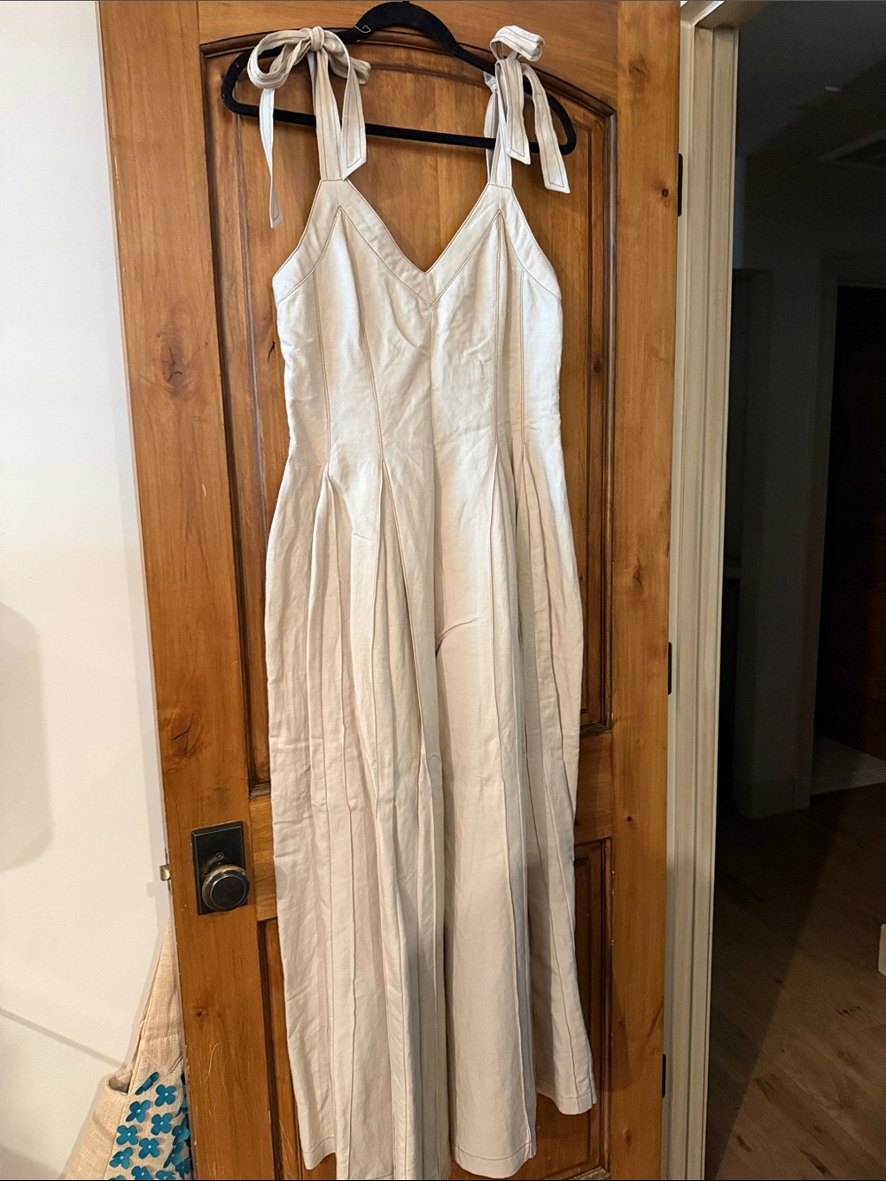 ILLA ILLA Ivory Tie-Shoulder Maxi pant suit